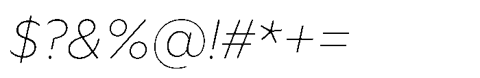 Foliant Sans XLight Italic Font OTHER CHARS