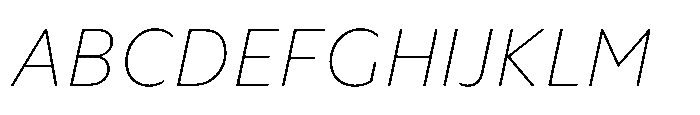 Foliant Sans XLight Italic Font UPPERCASE