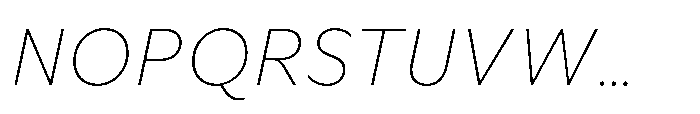 Foliant Sans XLight Italic Font UPPERCASE