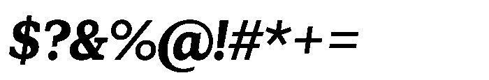Foliant Serif Bold Italic Font OTHER CHARS
