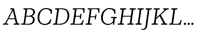 Foliant Serif Book Italic Font UPPERCASE