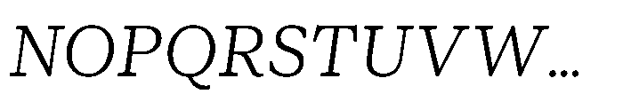 Foliant Serif Book Italic Font UPPERCASE