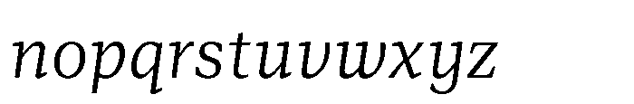 Foliant Serif Book Italic Font LOWERCASE