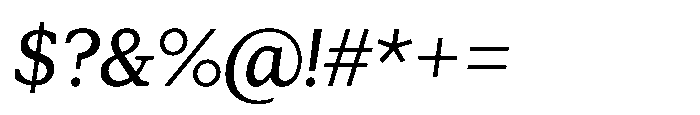 Foliant Serif Italic Font OTHER CHARS