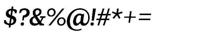 Foliant Serif Medium Italic Font OTHER CHARS