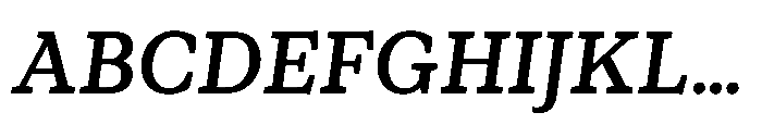 Foliant Serif Medium Italic Font UPPERCASE