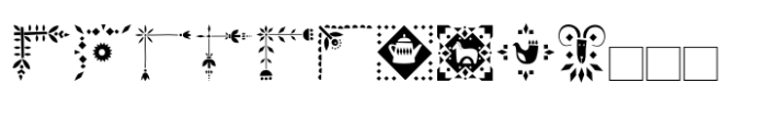 Folk Heritage Symbol Font UPPERCASE