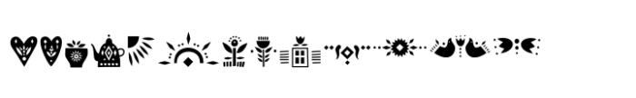 Folk Heritage Symbol Font LOWERCASE