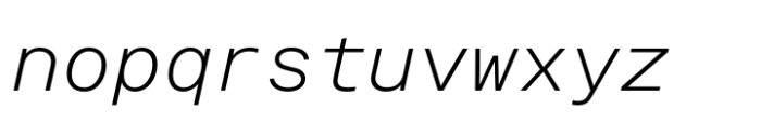 Fonetika Mono Extra Light Italic Font LOWERCASE