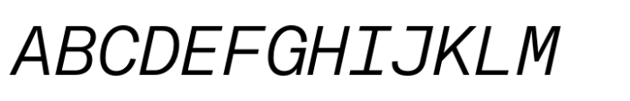 Fonetika Mono Light Italic Font UPPERCASE