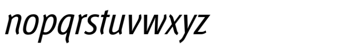 Fontana ND Regular Italic Font LOWERCASE