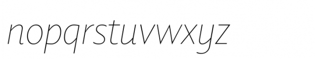 Fontanella Thin Italic Font LOWERCASE