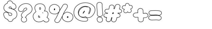 Fontoddler Heavy Outline Font OTHER CHARS
