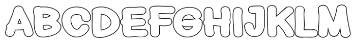 Fontoddler Heavy Outline Font UPPERCASE