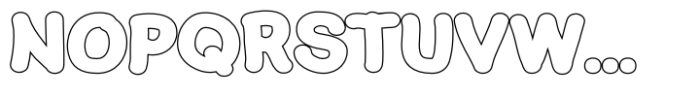 Fontoddler Heavy Outline Font UPPERCASE