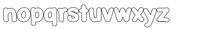 Fontoddler Heavy Outline Font LOWERCASE
