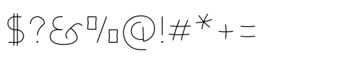 FonzzyBoy Thin Font OTHER CHARS
