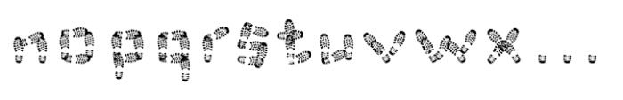 Foot Print-Regular Font LOWERCASE