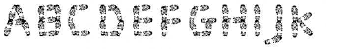 Foot Print Font UPPERCASE