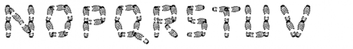 Foot Print Font UPPERCASE