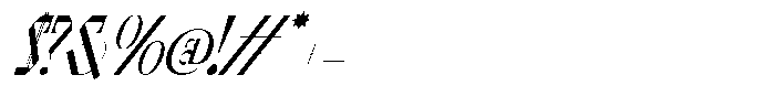 Foramte Oblique Font OTHER CHARS