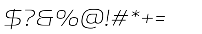 Fordek Extra Light Italic Font OTHER CHARS