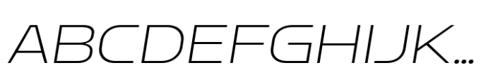 Fordek Extra Light Italic Font UPPERCASE