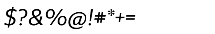 Foreday Sans Book Italic Font OTHER CHARS