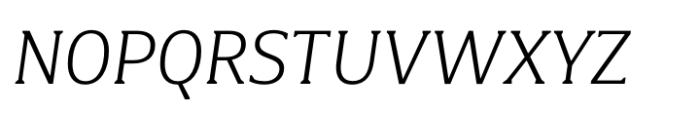 Foreday Semi Sans Light Italic Font UPPERCASE