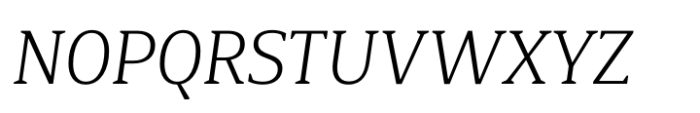 Foreday Semi Serif Light Italic Font UPPERCASE