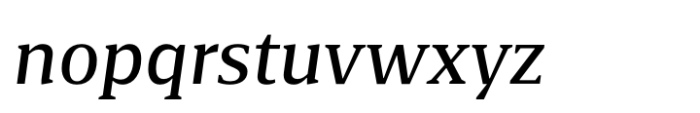 Foreday Semi Serif Medium Italic Font LOWERCASE