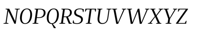 Foreday Serif Book Italic Font UPPERCASE