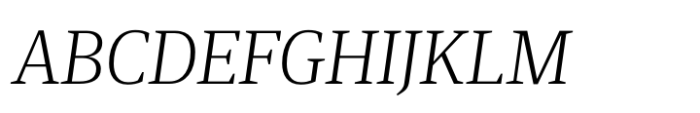 Foreday Serif Light Italic Font UPPERCASE