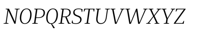 Foreday Serif Light Italic Font UPPERCASE