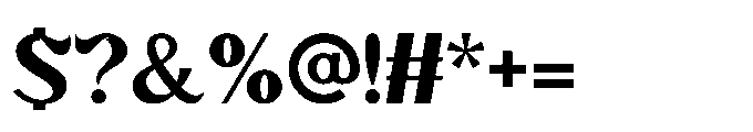 Forelock Art Bold Font OTHER CHARS