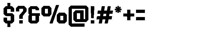 Forge Block Medium Font OTHER CHARS