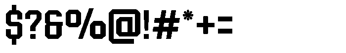 Forge Block Regular Font OTHER CHARS