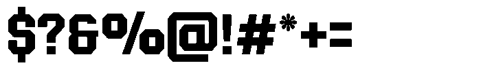 Forge Block Semibold Font OTHER CHARS