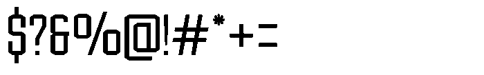 Forge Block Thin Font OTHER CHARS