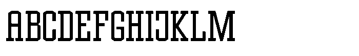 Forge Block Thin Font UPPERCASE