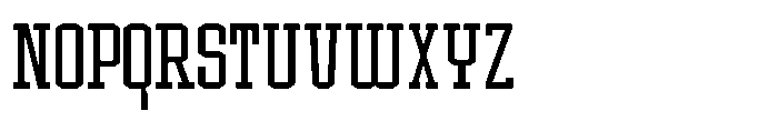 Forge Block Thin Font UPPERCASE
