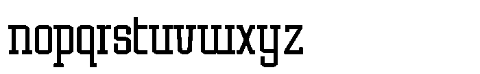 Forge Block Thin Font LOWERCASE