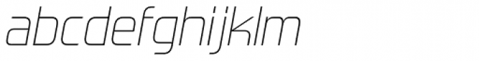 Forgotten Futurist ExtaLight Italic Font LOWERCASE