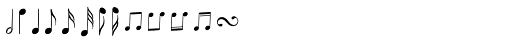 Forgotten Melody Extras Font UPPERCASE