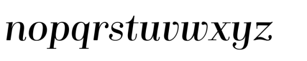 Foria Italic Font LOWERCASE