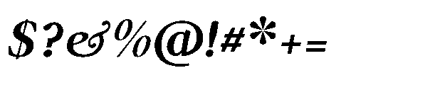 Forint Extra Bold Italic Font OTHER CHARS