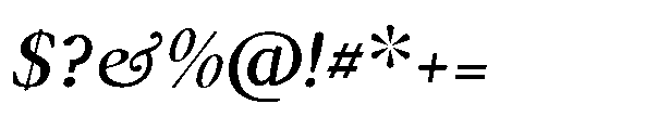 Forint Semibold Italic Font OTHER CHARS