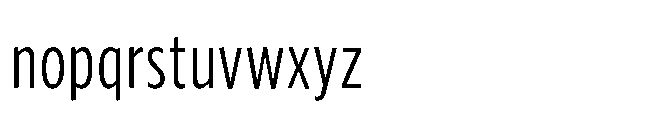 Forley Compressed Light Font LOWERCASE