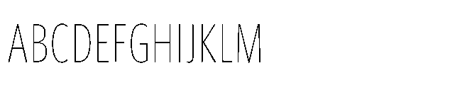 Forley Compressed Thin Font UPPERCASE