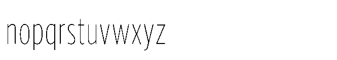 Forley Compressed Thin Font LOWERCASE